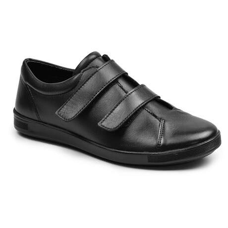 Product Image for Minfot Aveny Skinn Sneaker med Kardborreband Svart