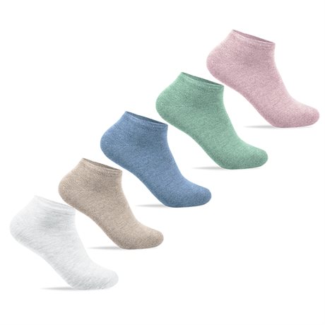Product Image for Minfot Bomullsstrumpor Sneaker Sensitive Pastell 5-pack