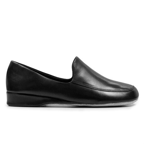 Product Image for Minfot Herrtofflor Hans Läder Hälkappa Svart