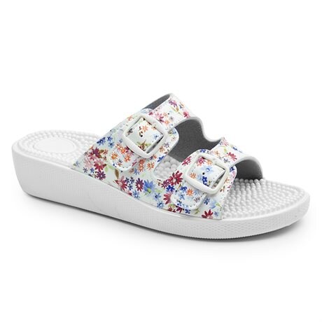 Product Image for Minfot Massage Sandaler Blommig Vit