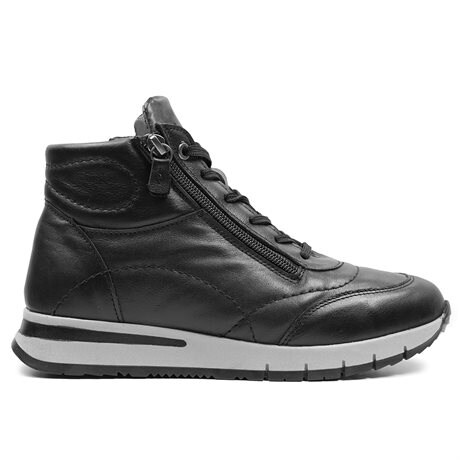 Product Image for Minfot Pim Hög Sneaker Bred Skinn Svart