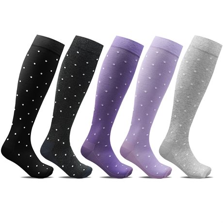 Product Image for Minfot Stödstrumpor Bomull Eco Prickiga Viola 5-pack