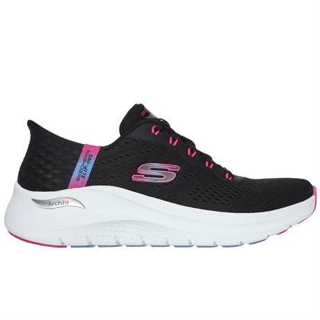 Product Image for Skechers Womens Arch Fit 2.0 Slip-Ins Black Hot Pink