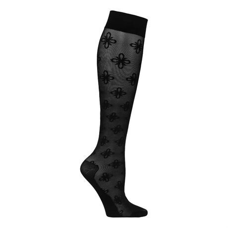 Product Image for SupCare Stödstrumpor Nylon Svart Blommor
